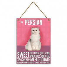 Persian Cat Metal Wall Hanging #2
