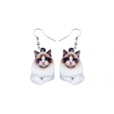 Ragdoll Cat Acrylic Earrings