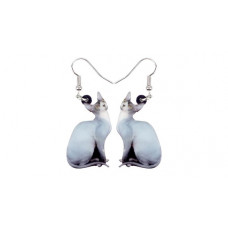 Sphynx Cat Acrylic Earrings