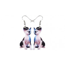 Sphynx Kitten Acrylic Earrings