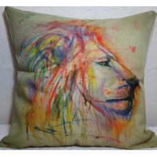 Watercolour Lion Cushion